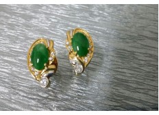 Diamond Jade Earrings